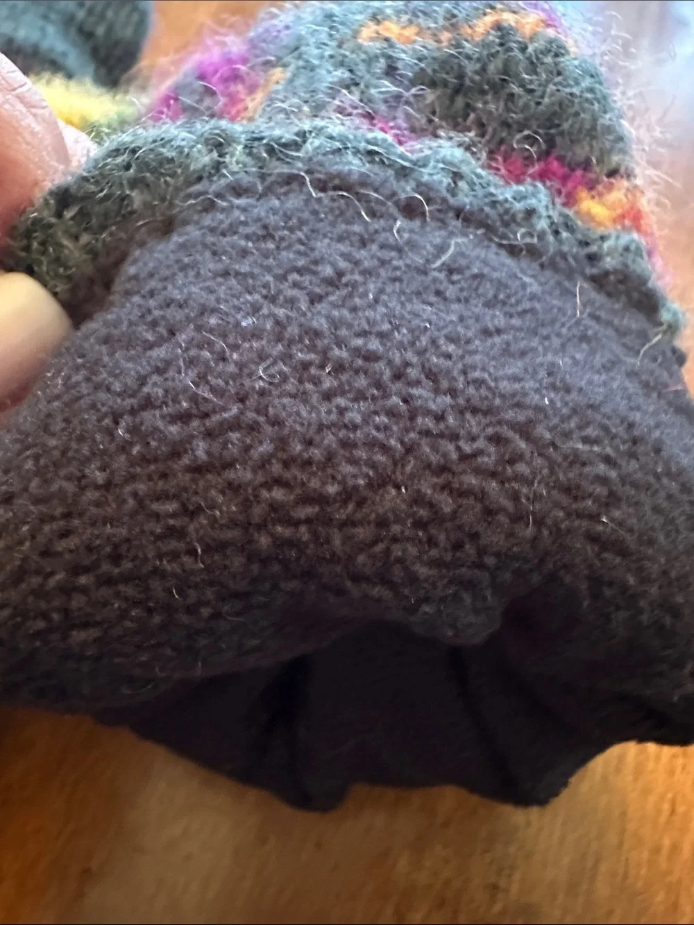 Namaste wool fleece lined gloves OS